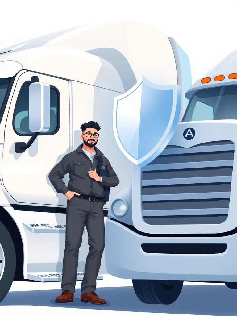 A visual representation of a driver feeling secure and protected, symbolizing the insurance benefits available through FleetHire.