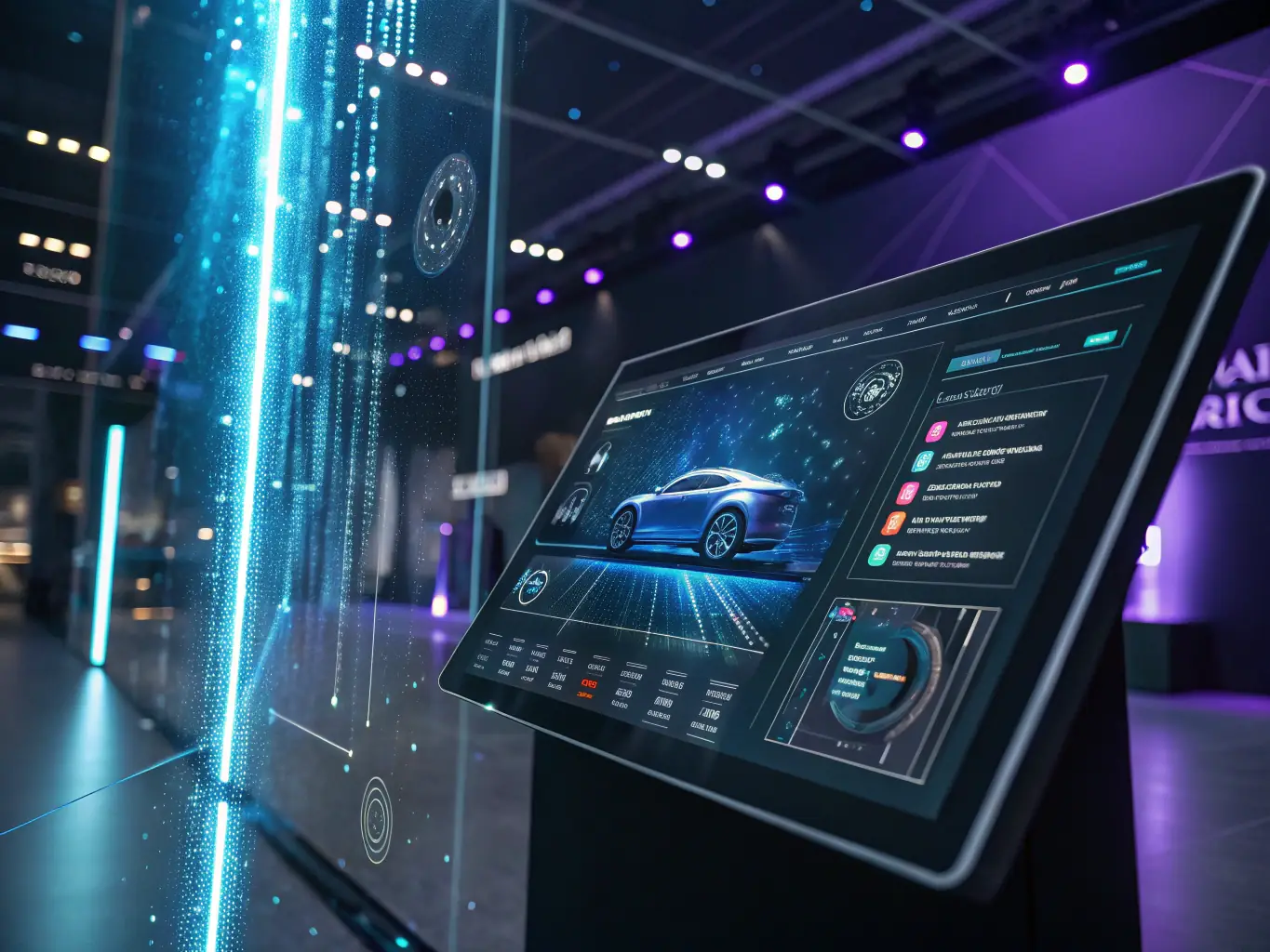 A digital illustration depicting AI algorithms matching driver profiles with suitable job listings, emphasizing precision and efficiency.