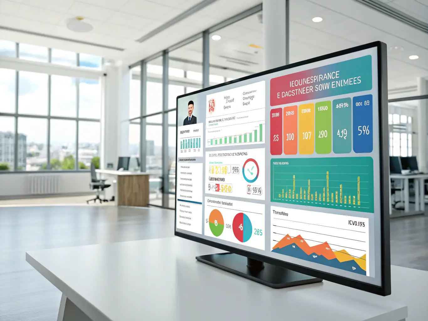 A dashboard interface displaying key driver retention metrics, such as engagement scores, feedback responses, and potential risk factors, visualized through charts and graphs.