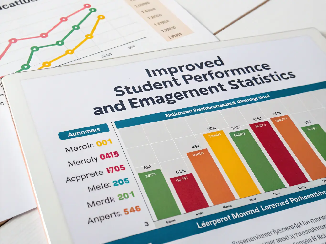 A graph showing a clear upward trend in student placement rates after a trucking school partnered with FleetHire, visually demonstrating the positive impact on student outcomes.
