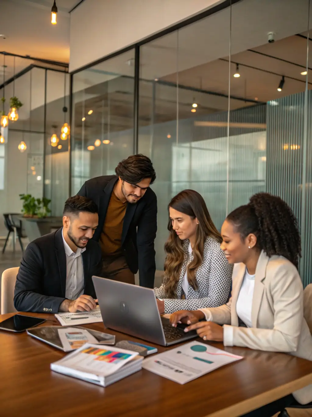 A diverse team of recruiters collaborating in a virtual meeting, emphasizing the supportive community and resources available at FleetHire.